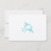 Blue Radiance Hummingbird Kiss Wedding RSVP (Achterkant)