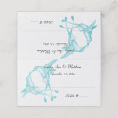 Blue Radiance Hummingbird Trouwplaats Kaarten Plaatskaartje (Buitenkant ongevouwen)