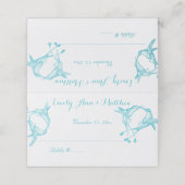 Blue Radiance Hummingbird Trouwplaats Kaarten Plaatskaartje (Buitenkant ongevouwen)