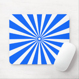 Blue Radiant Burst Mouse Pad – Modern Geometric En Muismat