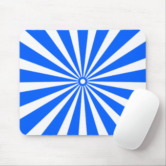 Blue Radiant Burst Mouse Pad – Modern Geometric En Muismat
