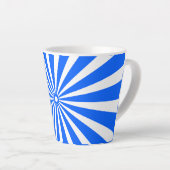 Blue Radiant Burst Mug – Bold Geometric Sunshine  Latte Mok (Rechterhoek)