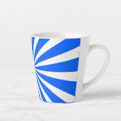 Blue Radiant Burst Mug – Bold Geometric Sunshine  Latte Mok (Rechts)