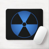Blue Radiation Symbol Mousepad Muismat (Met muis)