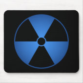 Blue Radiation Symbol Mousepad Muismat (Voorkant)