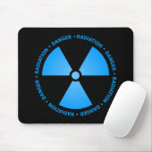 Blue Radiation Symbol Mousepad Muismat (Met muis)