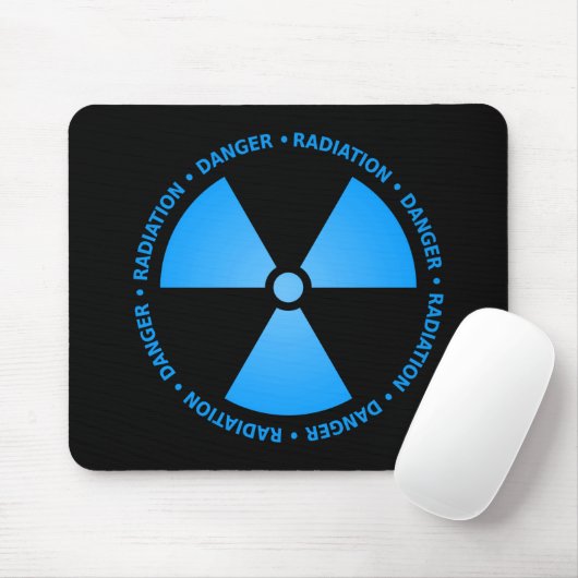 Blue Radiation Symbol Mousepad Muismat (Met muis)