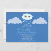 Blue Rain Cloud Baby shower Kaart (Voorkant)
