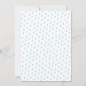 Blue Rain cloud Baby shower met Love Invitation Kaart (Achterkant)