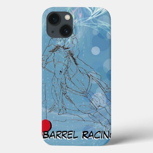 Blue Rain Heart Barrel Racing Case-Mate iPhone Case (Achterkant)