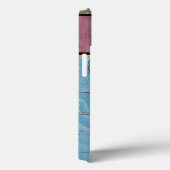 Blue Rain Monogram Barrel Racer Case-Mate iPhone Case (Achterkant / Rechts)