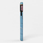 Blue Rain Monogram Barrel Racer Case-Mate iPhone Case (Achterkant/rechts)