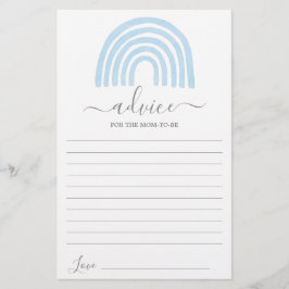 Blue Rainbow-advies voor de moeder als kaart