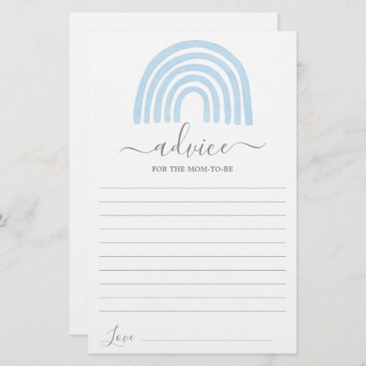 Blue Rainbow-advies voor de moeder als kaart (Voorkant / Achterkant)