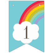 Blue Rainbow Baby 1st Birthday Foto Vlaggetjes (Eerste vlag)