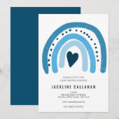 Blue Rainbow Baby Baby Boy Shower Kaart (Voorkant / Achterkant)
