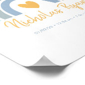 Blue Rainbow Baby Personalized Birth Stats Poster (Hoek)
