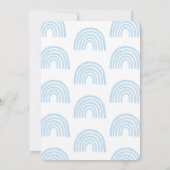 Blue Rainbow Baby shower jongensuitnodiging Kaart (Achterkant)