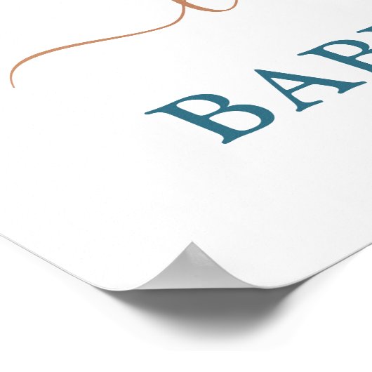 Blue Rainbow-Baby shower Welkomstteken Poster (Hoek)