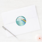 BLUE RAINBOW CLOUDS DANK U KINDEREN STICKER (Envelop)