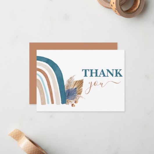 Blue Rainbow dank u Notitiekaartje (Voorkant / Achterkant in situ)