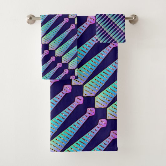 Blue Rainbow Decorative Designer  Bad Handdoek (Insitu)