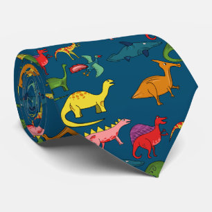 Blue Rainbow Dinosaurs Stropdas