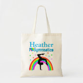 BLUE RAINBOW GEPERSONALISEERDE GYMNASTIEK CANVAS T TOTE BAG (Voorkant)