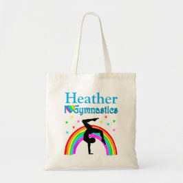 BLUE RAINBOW GEPERSONALISEERDE GYMNASTIEK CANVAS T TOTE BAG