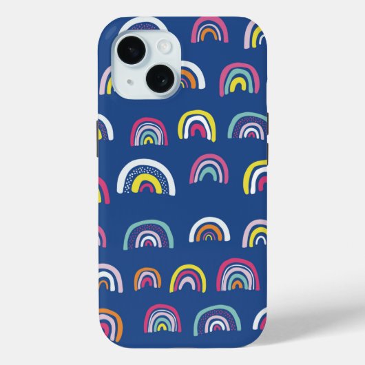 Blue Rainbow iPhone Case (Achterkant)