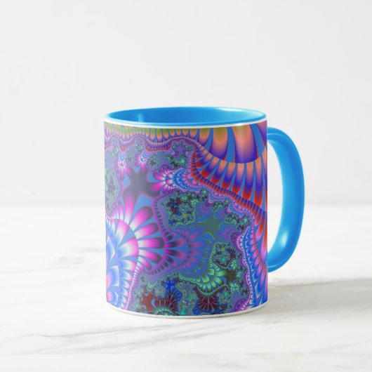 Blue Rainbow Melt Mok (Voorkant rechts)