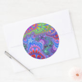 Blue Rainbow Melt Ronde Sticker (Envelop)