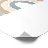 Blue Rainbow Neutral Boy Nursery Decor Poster (Hoek)