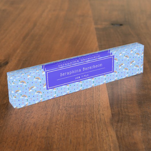 Blue Rainbow Sky, aangepast Naambordje (Zijkant)