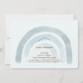 Blue Rainbow Waterverf Boy Baby shower Kaart (Voorkant)