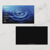 Blue Raindrop Visitekaartje (Voorkant / Achterkant)