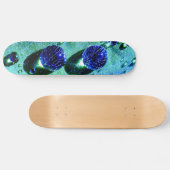 Blue Raindrops Water Pearls Macro Funny Photo - Skateboard (Horizontaal)