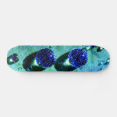 Blue Raindrops Water Pearls Macro Funny Photo - Skateboard (Horizontaal)