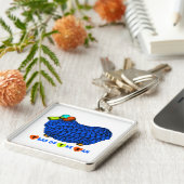 Blue Ram Chinese New Year Zodiac Sleutelhanger (Zijkant)