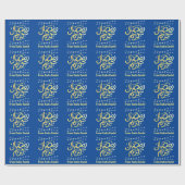 Blue Ramadan Kareem Ramadan Mubarak Cadeaupapier (Vlak)
