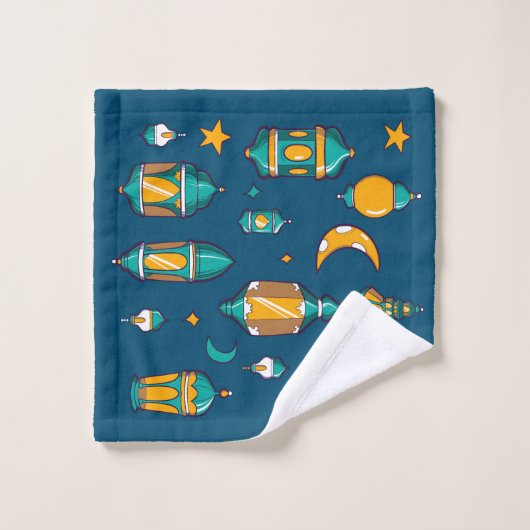 Blue Ramadan-lantaarn Bad Handdoek (Wasdoekje)