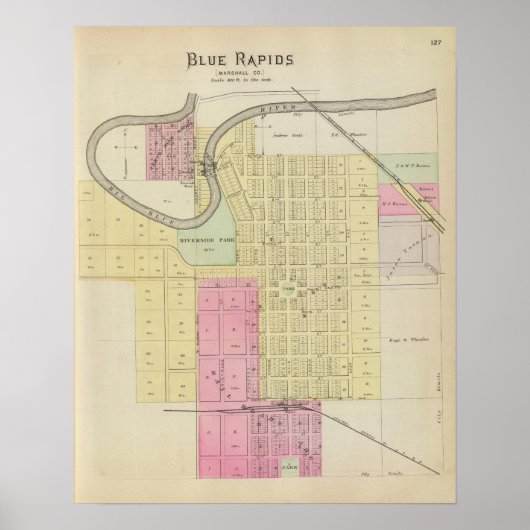 Blue Rapids, Marshall County, Kansas Poster (Voorkant)