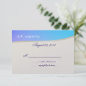 Blue Raspberry Snoep Bat Mitswa Response Kaart (Staand voorkant)