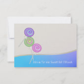 Blue Raspberry Snoep Bat Mitswa Response Kaart (Achterkant)