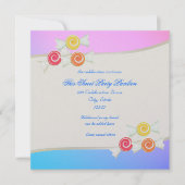 Blue Raspberry Snoep Bat Mitzvah Kaart (Voorkant)