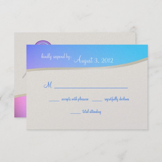 Blue Raspberry Snoep Bat Mitzvah RSVP (Voorkant / Achterkant)