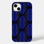 Blue Raster Pattern 01 Black BG Case-Mate iPhone Case (Achterkant)