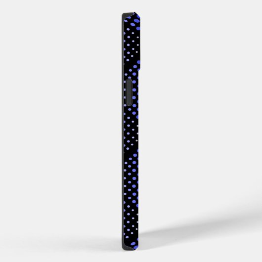 Blue Raster Pattern 01 Black BG Case-Mate iPhone Case (Achterkant / Rechts)