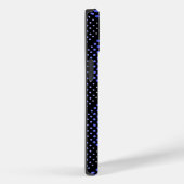 Blue Raster Pattern 01 Black BG Case-Mate iPhone Case (Achterkant / Rechts)