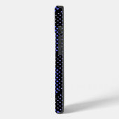 Blue Raster Pattern 01 Black BG Case-Mate iPhone Case (Achterkant / Links)